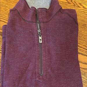 Tommy Bahama Men's Burgundy Zip-Up Sweater